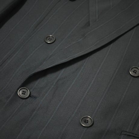 EURO Vintage German Double Breasted Shadow Stripe Tailored Jacket