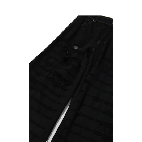 "Remake by VERS" Destroyed Docking Flare Denim Pants