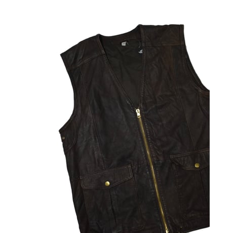 Vintage Lamb Leather Utility Vest