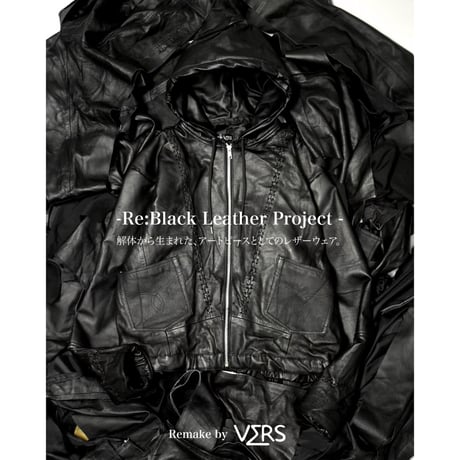 “Remake by VERS” Leather Hoodie Jacket