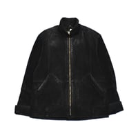 Vintage Suede Leather Boa Jacket