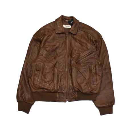Vintage Leather Bomber Jacket
