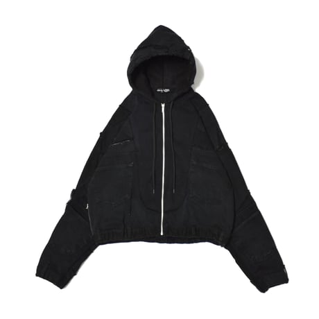 “Remake by VERS” Utility Denim Hoodie Jacket