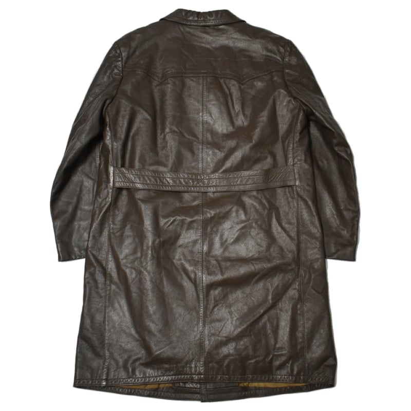 Euro vintage leather coat 【最終値下げ】 EURO Vintage Vintage Leather Officer Coat | 水戸