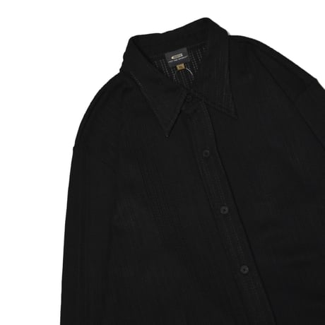 G-STAR RAW Sheer Textured Black L/S Shirt