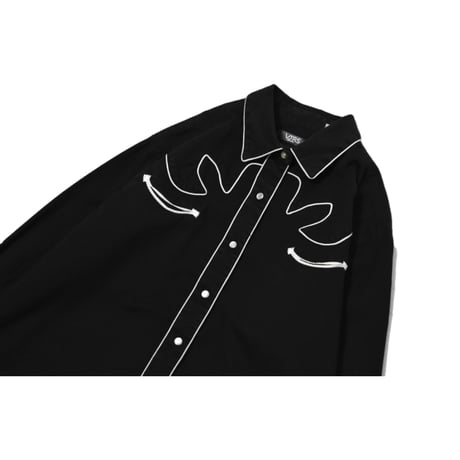 "Remake by VERS" Embroidery Asymmetrical Western L/S Shirt