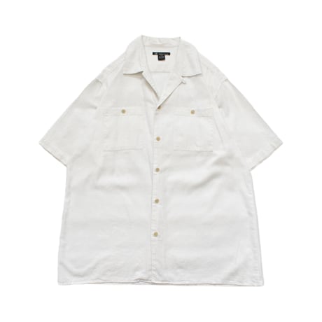 Classic Linen Blend Open Collar Shirt