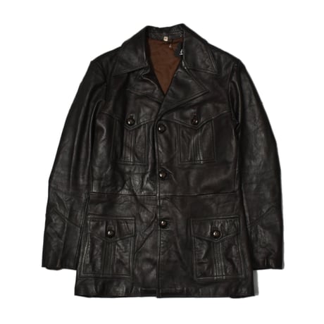 Vintage Leather Safari Jacket