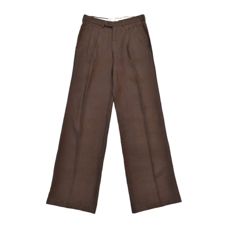 Vintage Brown Wide Two Tuck Slacks