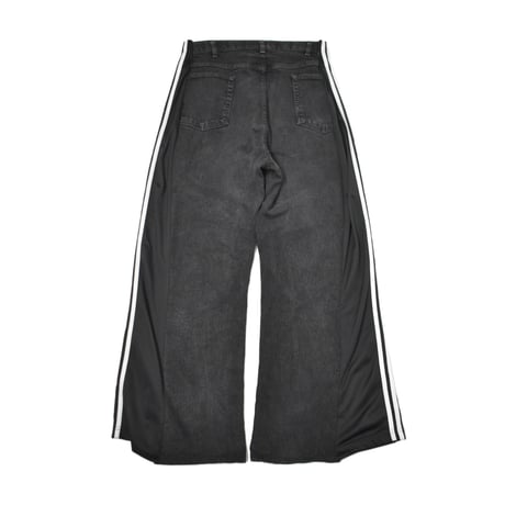 VERS Remake Stripe Flare Track Denim Pants