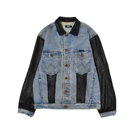 "Remake by VERS" Real Leather Docking Denim Jacket