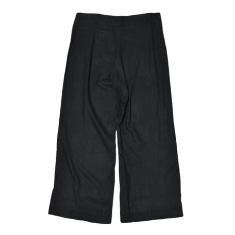 Black Linen Flare Pants