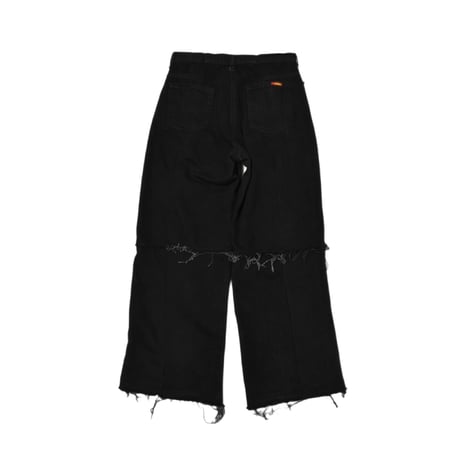 "Remake by VERS" Fringe Damage Flare Denim Pants