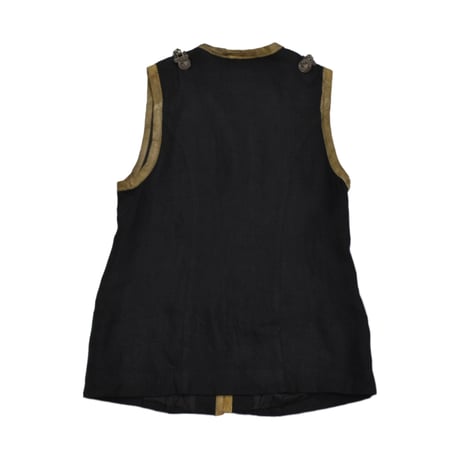EURO Vintage Tyrolean Coin Button Linen Vest