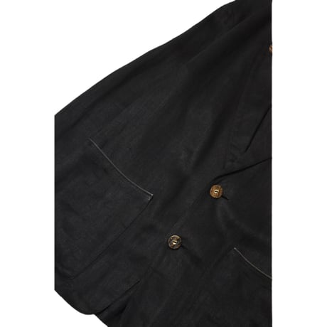 EURO Vintage Black Tyrolean Linen Jacket