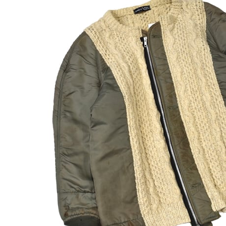 "Remake by VERS" Rebuild Military Wear – Aran Knit Docking Jacket