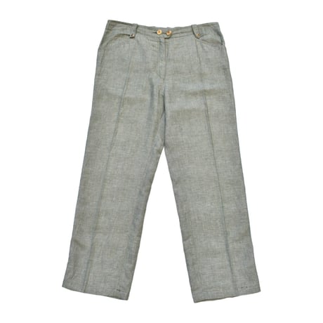 EURO Vintage Tyrolean Linen Blend Two Tuck Slacks