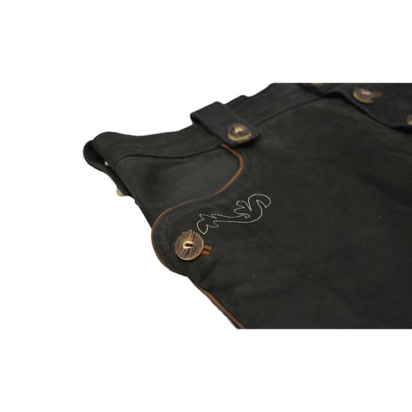 EURO Vintage Embroidery Tyrolean Real Suede Leather Pants