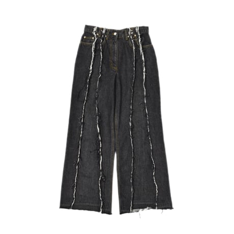"Remake by VERS" Fringe Damage Flare Denim Pants