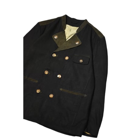 EURO Vintage Black Tyrolean Linen Jacket