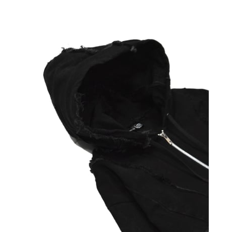 "Remake by VERS" Utility Denim Hoodie Jacket