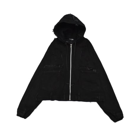 "Remake by VERS" Utility Denim Hoodie Jacket