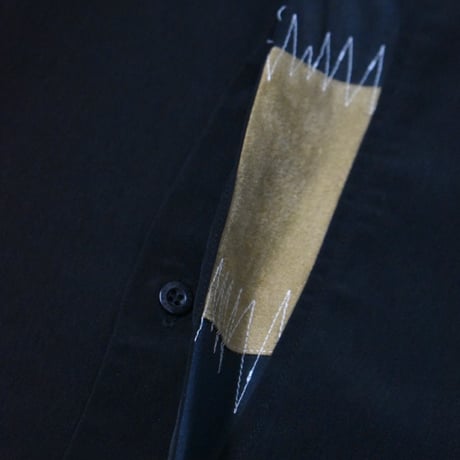 Faux Suede Switching L/S Shirt