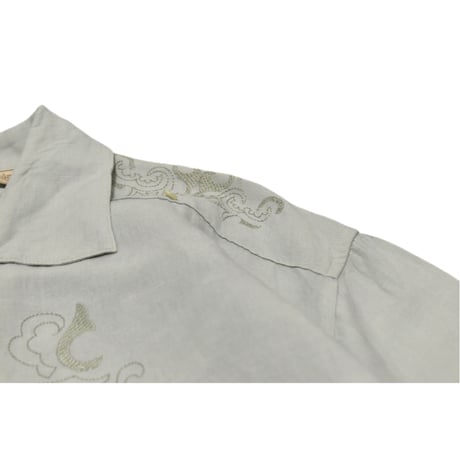 Embroidery Open Collar S/S Shirt