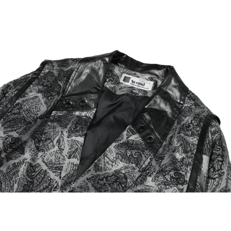 Patterned Double Breasted Short Length Jacket