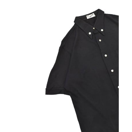 Vintage Black Knit Polo Shirt