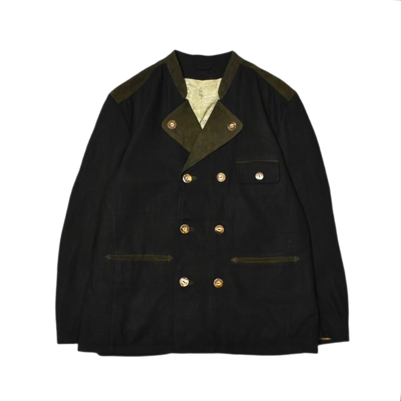 EURO Vintage Black Tyrolean Linen Jacket | 水戸 古