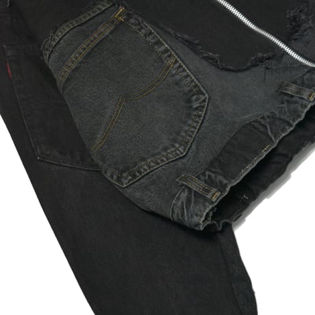 “Remake by VERS” Utility Denim Hoodie Jacket
