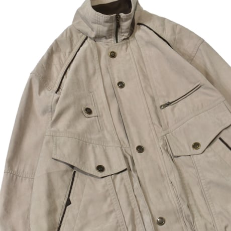 Faded Olive Utility Stand-Collar Jacket