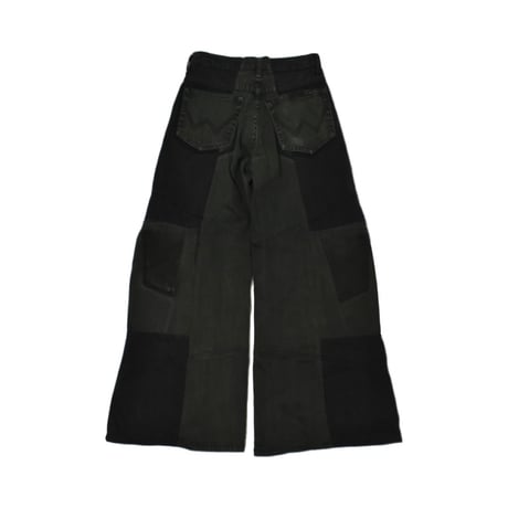 "Remake by VERS" Switching Flare Denim Pants