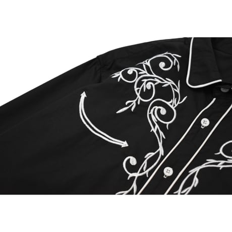"Remake by VERS" Embroidery Asymmetrical Western L/S Shirt