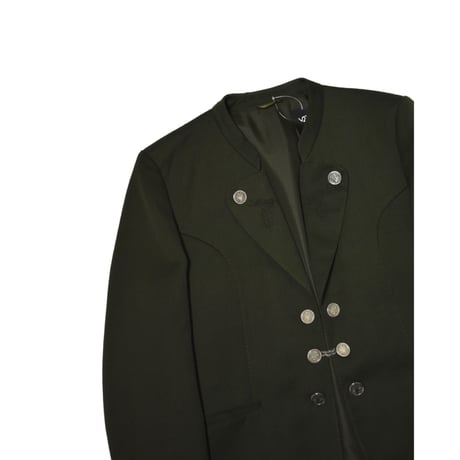 EURO Vintage Embroidery Tyrolean Jacket -Metal Coin Button-