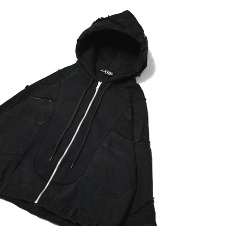 “Remake by VERS” Utility Denim Hoodie Jacket