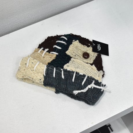 "Remake by VERS" Patch Design Aran Knit Cap