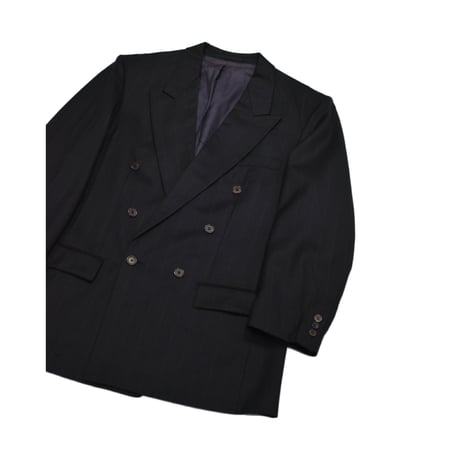 EURO Vintage Pinstripe Double Breasted Tailored SET UP -Navy-