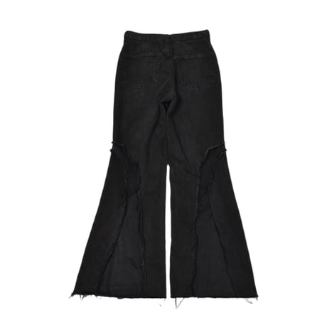 VERS Remake Fringe Damage Flare Denim Pants