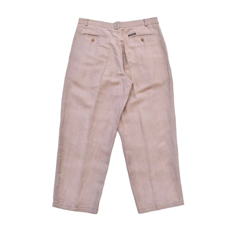 Vintage Linen Blend Wide Two Tuck Slacks