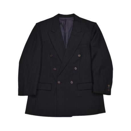 EURO Vintage Pinstripe Double Breasted Tailored SET UP -Navy-