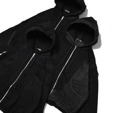 “Remake by VERS” Utility Denim Hoodie Jacket