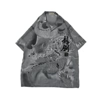 Dragon Pattern Open Collar S/S Shirt