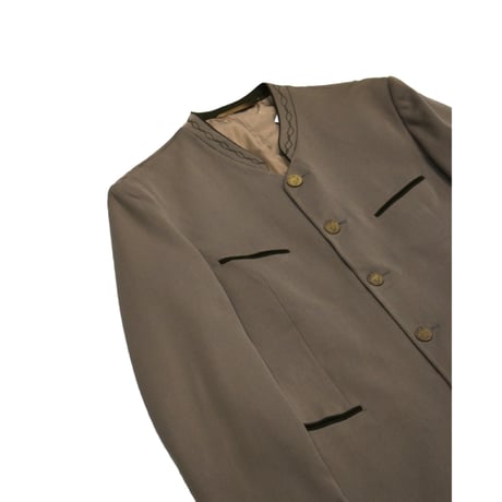 EURO Vintage Embroidery Tyrolean Jacket -Metal Coin Button-