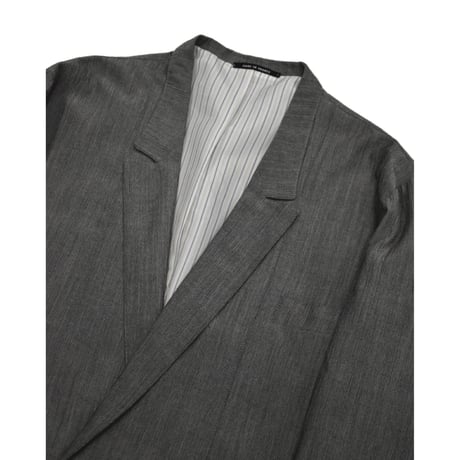 EURO Vintage Oversized Double Breasted Tailored Jacket -Grey-