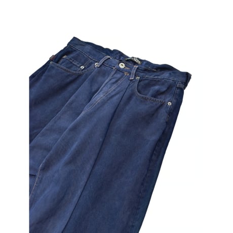 "Remake by VERS" Asymmetric Tuck Denim Trousers