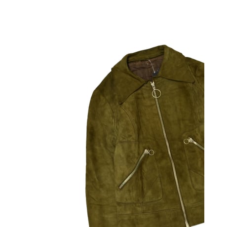 Vintage Suede Leather Short Jacket