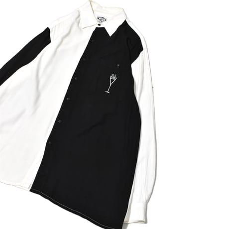 Vintage Embroidery Switching L/S Shirt
