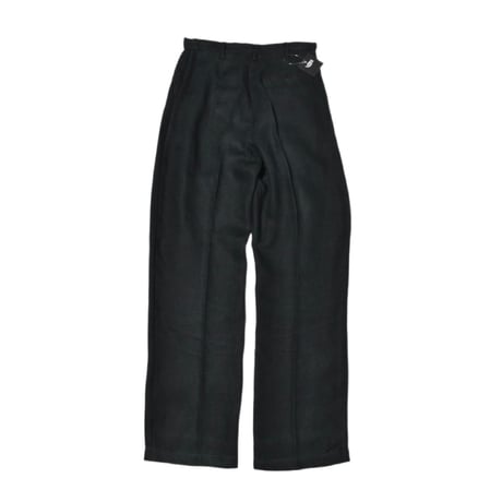 Vintage Black Linen Two Tuck Slacks